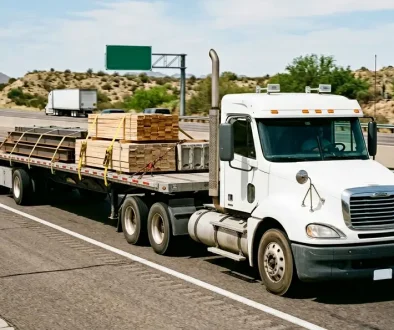 flatbed-truck-hauling
